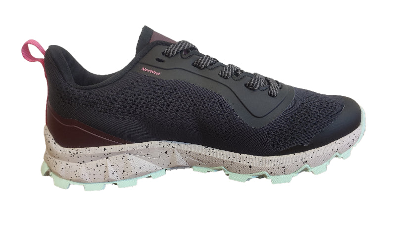 Zapatilla Trail Running Dynamic negro/fucsia