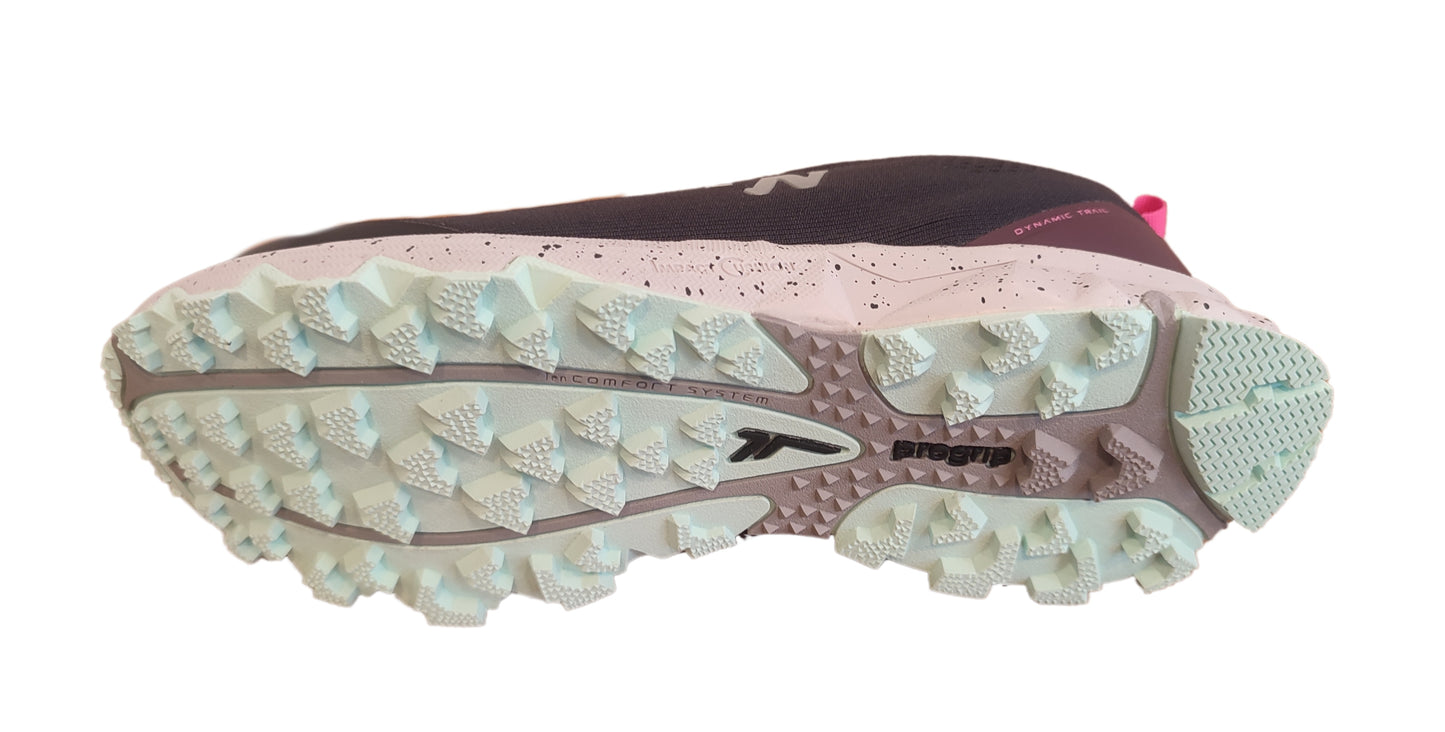 Zapatilla Trail Running Dynamic negro/fucsia