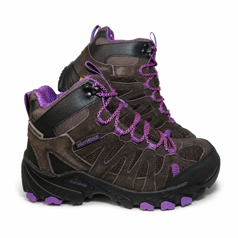 Zapatilla Outdoor & Waterproof Calbuco Hi Brown/Fucsia Mujer