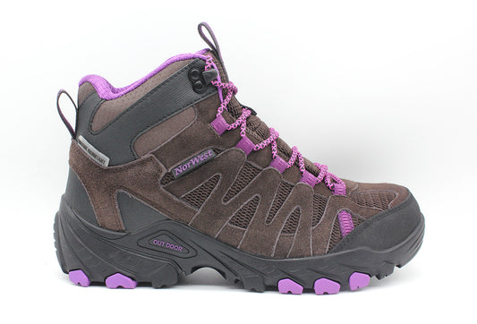 Zapatilla Outdoor & Waterproof Calbuco Hi Brown/fucsia mujer