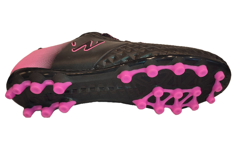 Zapatilla fútbol Capitano FG negra/fucsia