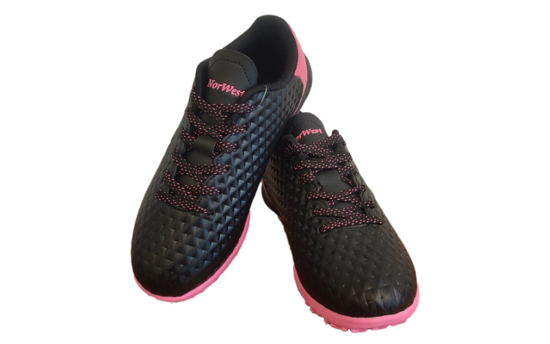 Zapatilla baby fútbol Capitano Turf negro/fucsia