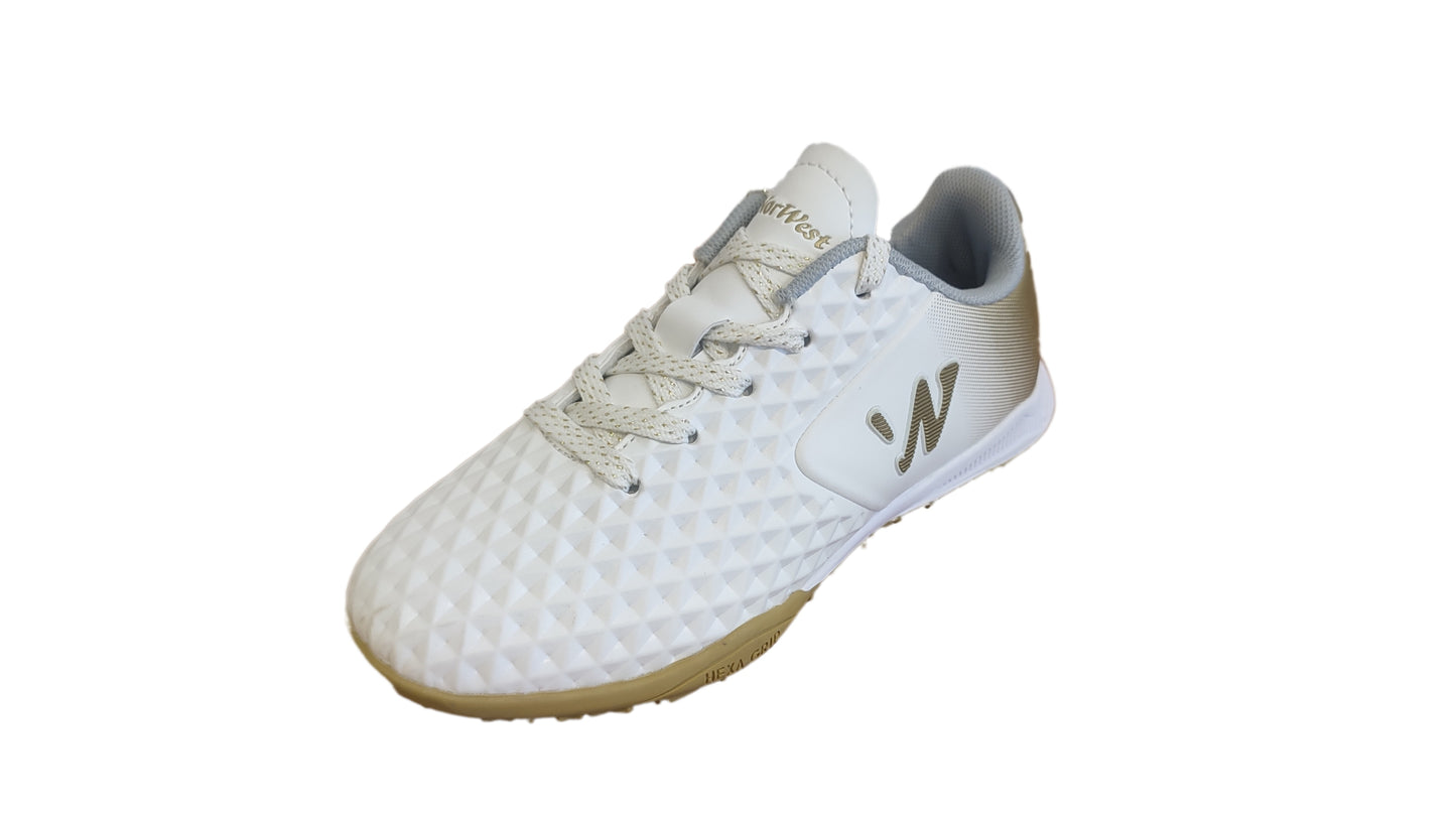 Zapatilla baby bútbol Capitano Turf blanco/dorado