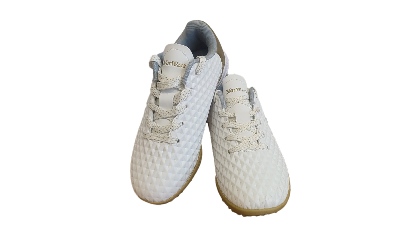 Zapatilla baby bútbol Capitano Turf blanco/dorado