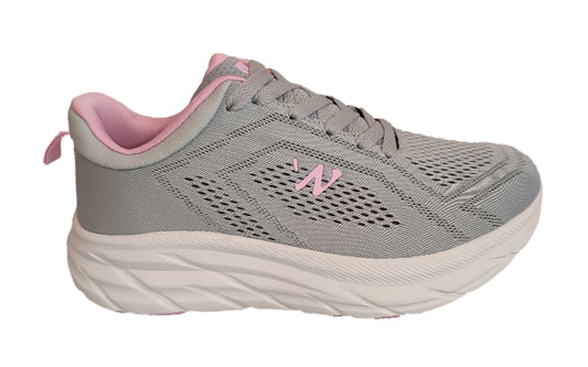 Zapatilla Running Soft Run Gris/Rosado