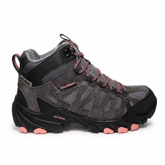 Zapatilla Outdoor & Waterproof Calbuco Hi Gris/Rosado